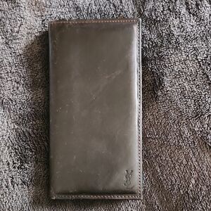 Vintage Yves Saint Laurent Dark Brown Leather Wallet